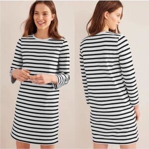 Boden Jersey Mini T Shirt Striped Dress Size 4 LONG